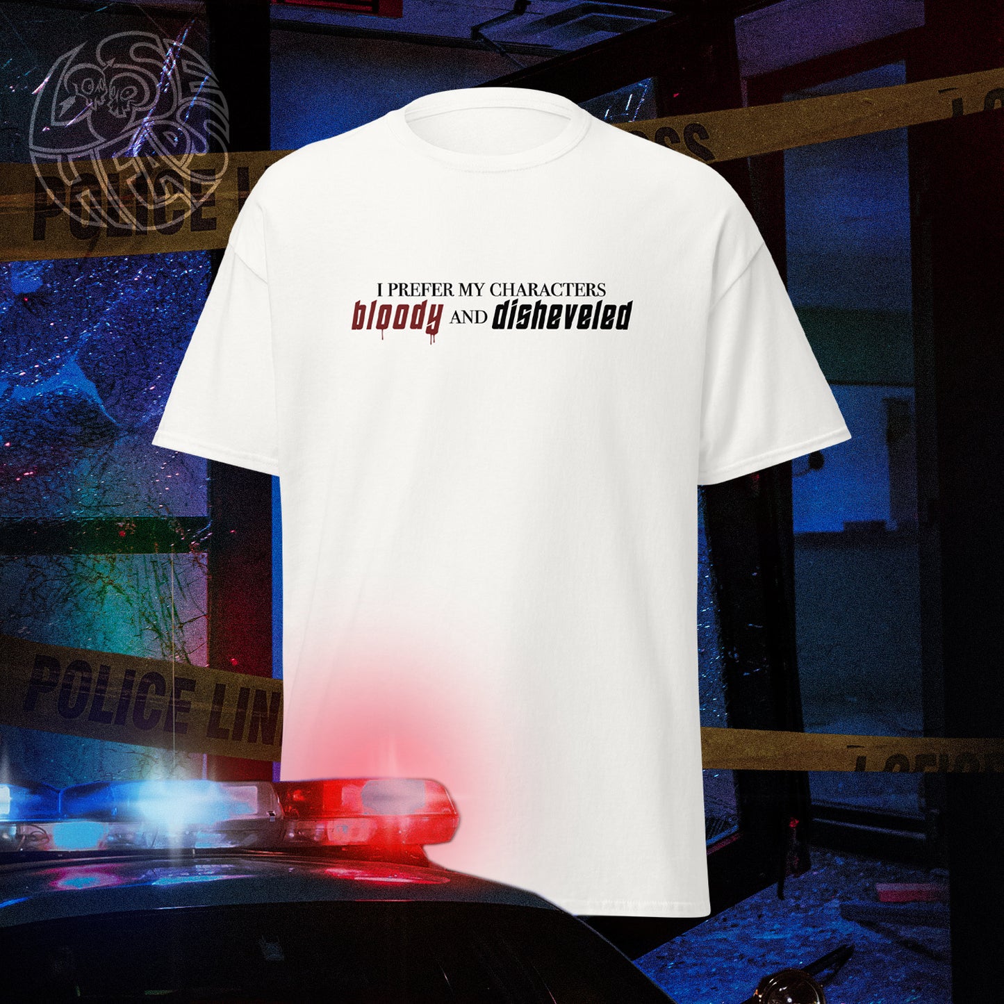 "Bloody & Disheveled" Slogan T-Shirt
