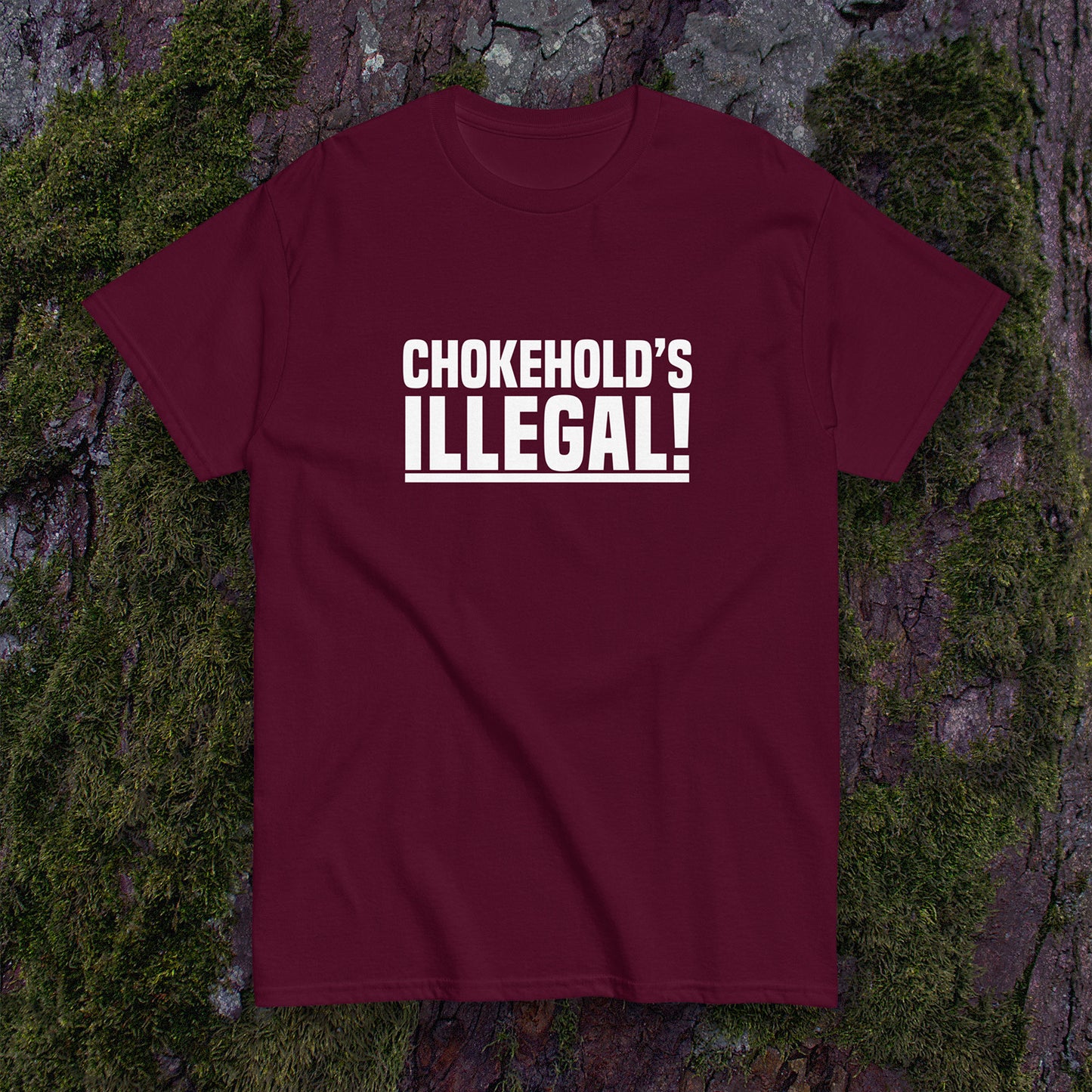 “Chokehold’s Illegal!” Slogan T-Shirt - Dark - Daryl Dixon TWD