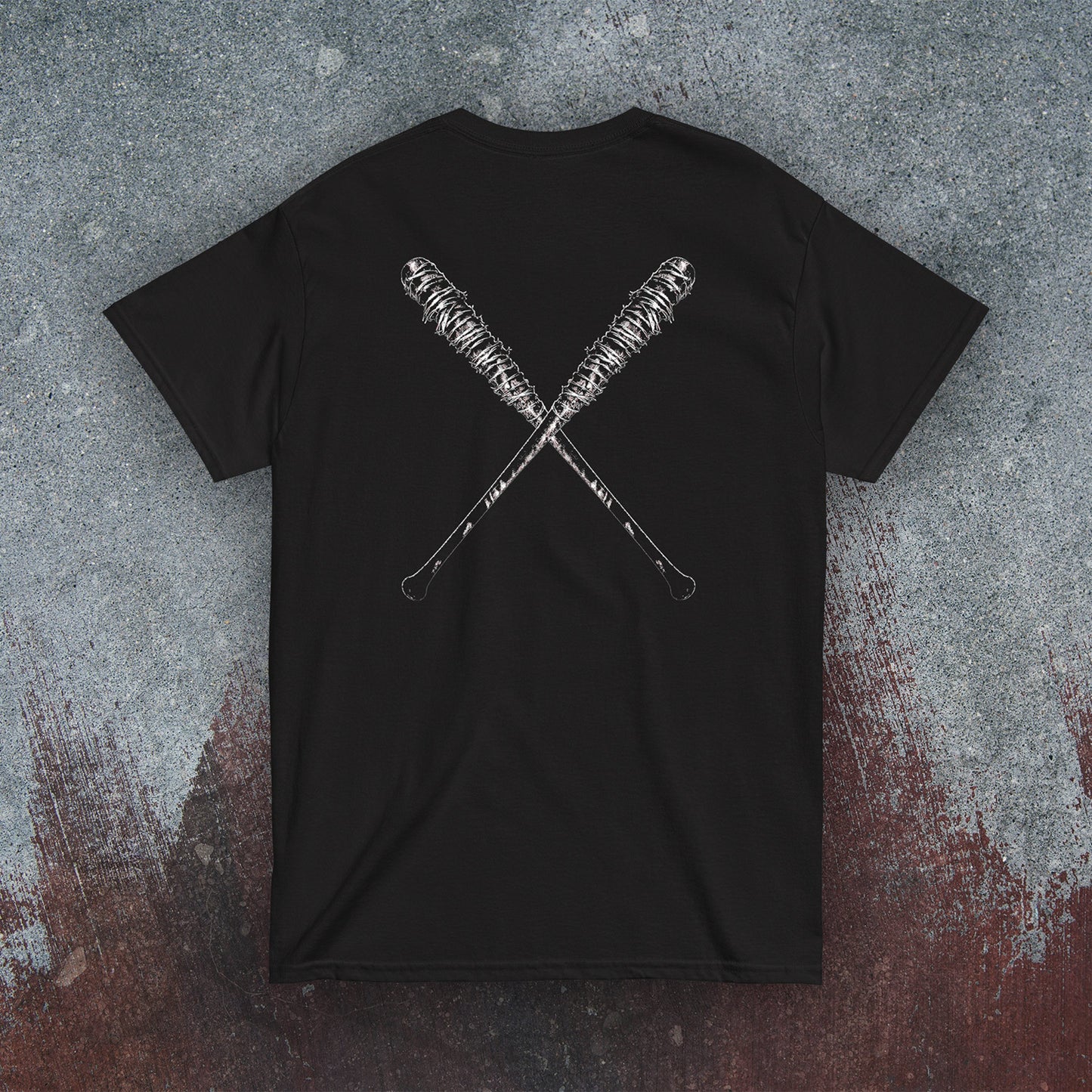 Negan Lucille T-Shirt (Back Only) - Black - Negan Smith TWD