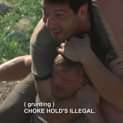 “Chokehold’s Illegal!” Slogan T-Shirt - Daryl Dixon TWD