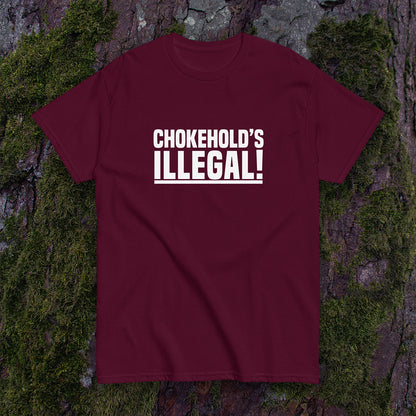 “Chokehold’s Illegal!” Slogan T-Shirt - Dark - Daryl Dixon TWD