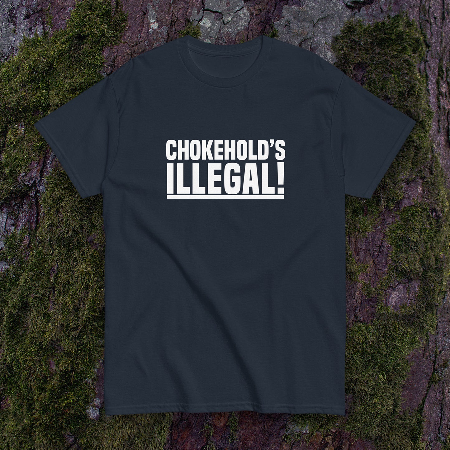 “Chokehold’s Illegal!” Slogan T-Shirt - Dark - Daryl Dixon TWD