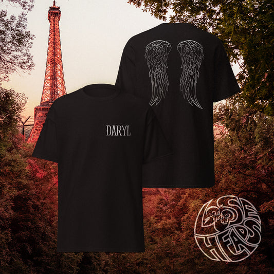 Daryl Dixon Wings + Name T-Shirt - Daryl Dixon TWD