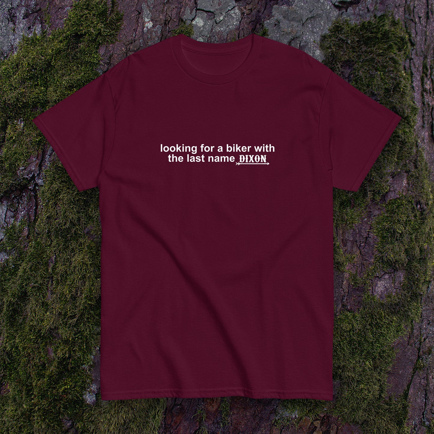 "A Biker Named Dixon" Slogan T-Shirt - Dark - Daryl Dixon TWD