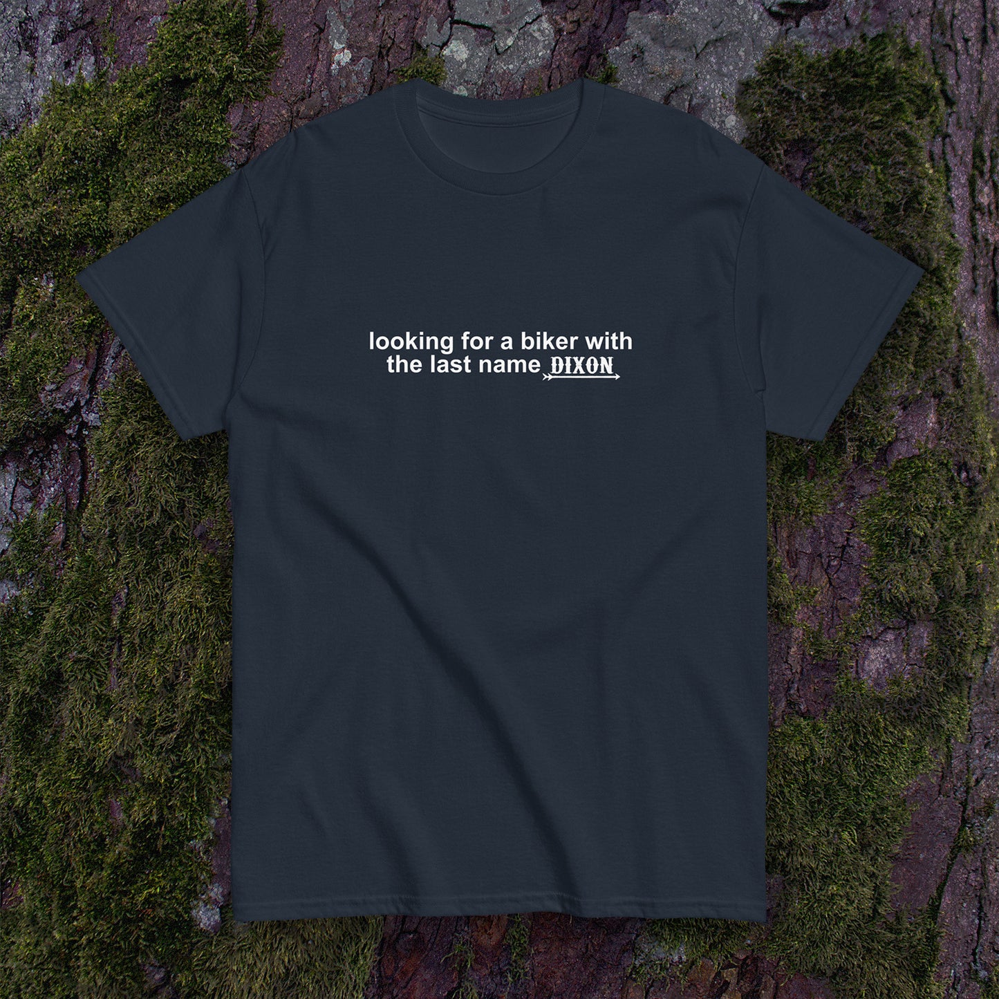 "A Biker Named Dixon" Slogan T-Shirt - Dark - Daryl Dixon TWD