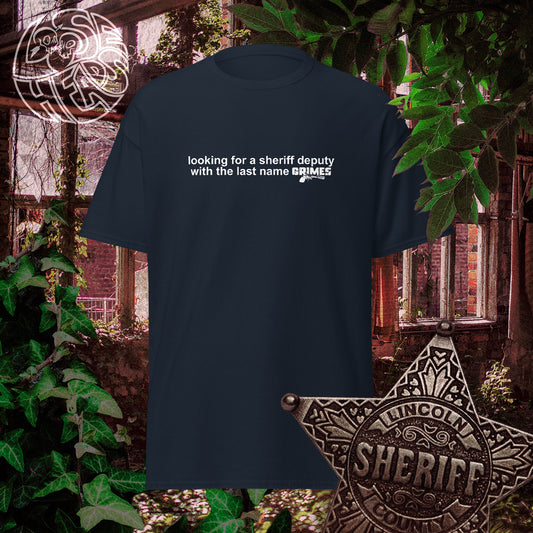 "A Deputy Named Grimes" Slogan T-Shirt - Dark - Rick Grimes TWD