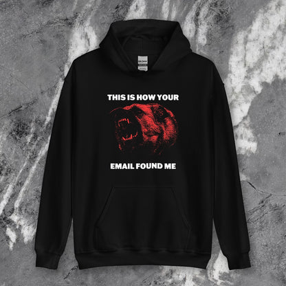 This Is How Your Email Found Me - Animal Slogan Hoodie