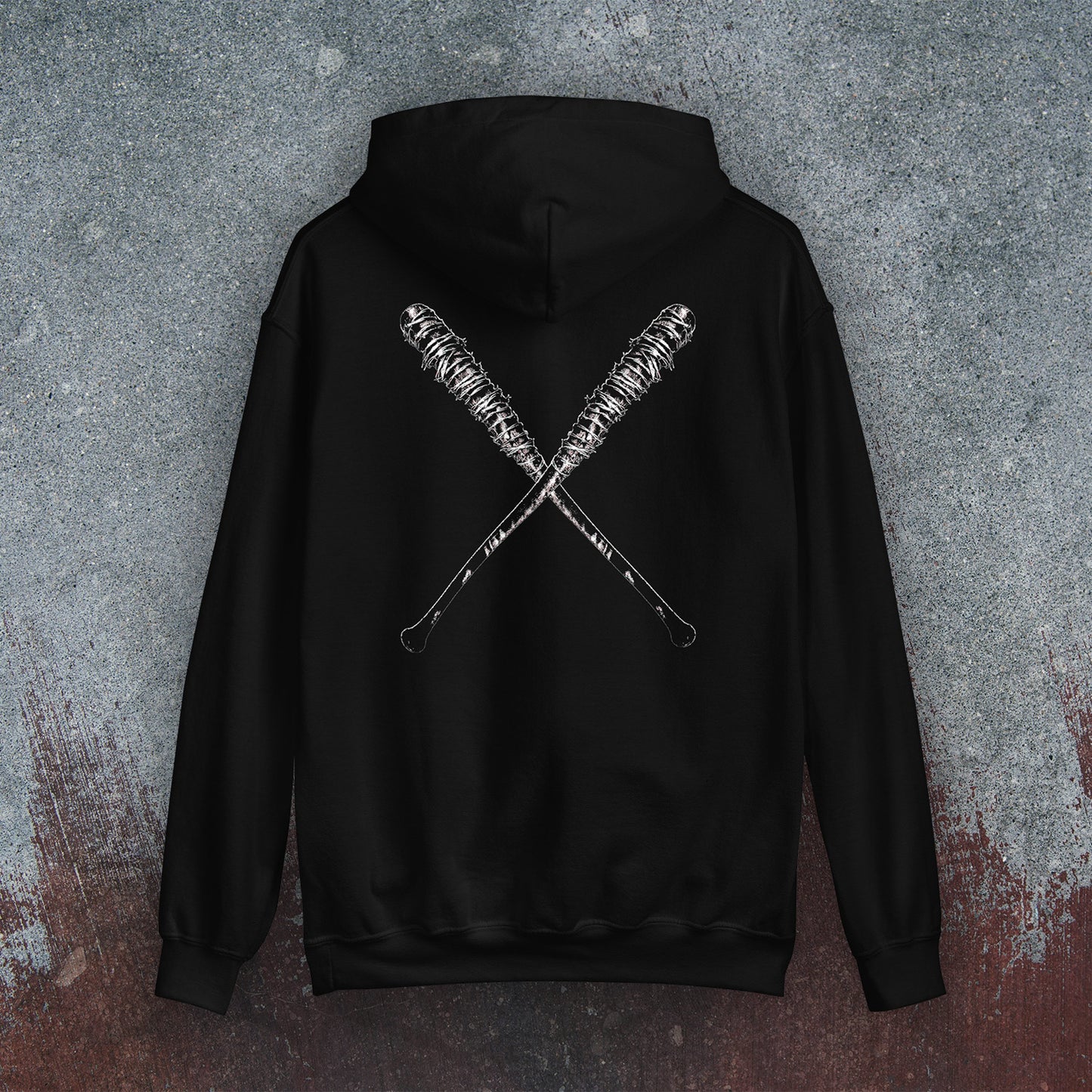 Negan Lucille Hoodie (Back Only) - Black - Negan Smith TWD