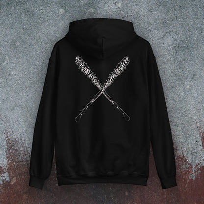 Negan Lucille Hoodie (Back Only) - Black - Negan Smith TWD